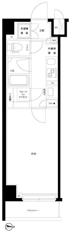 ルーブル錦糸町参番館(1K/1階)の間取り写真