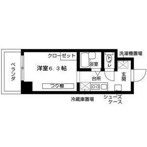 フロンティアハイツ(1K/6階)の間取り写真