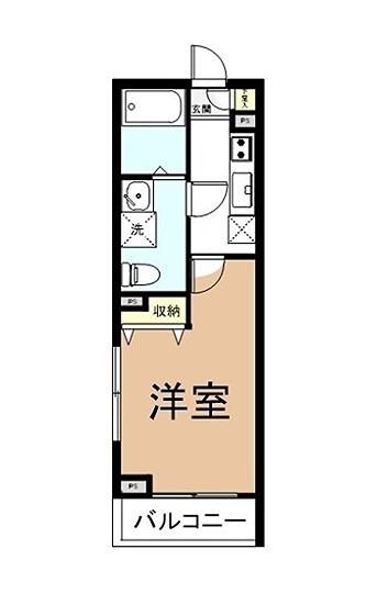 MURO三軒茶屋(1K/4階)の間取り写真