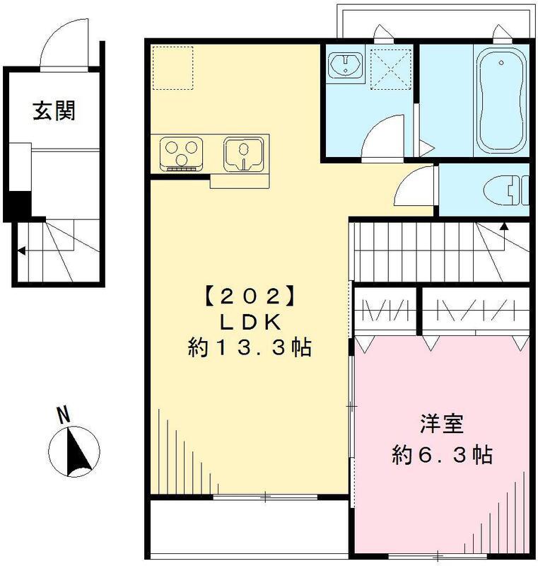 エスペランサ(1LDK/2階)の間取り写真