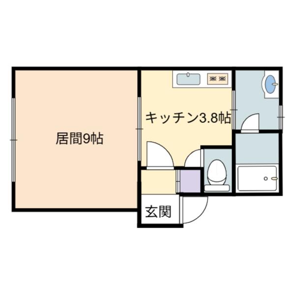 イーストハイツ 102(1K/1階)の間取り写真
