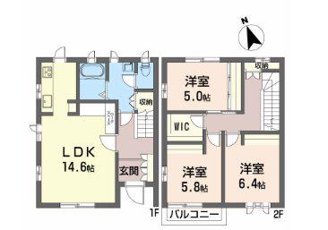 メイプル・アライ(3LDK/1階)の間取り写真