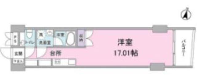 FUKUMI APARTMENT(ワンルーム/4階)の間取り写真