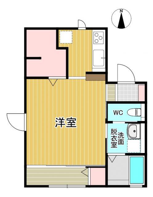 A-ROOMI(ワンルーム/1階)の間取り写真