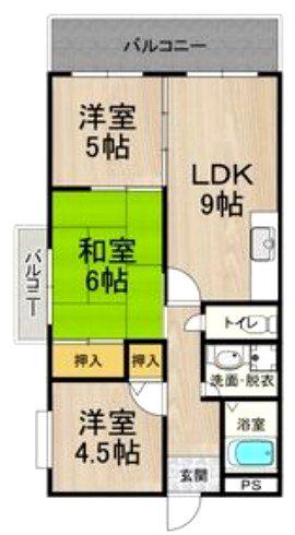 カーサフィオーレ弐番館(3LDK/3階)の間取り写真