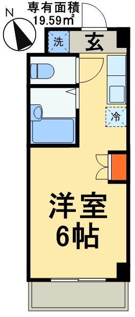 メゾン ド ディマンシェ(ワンルーム/2階)の間取り写真