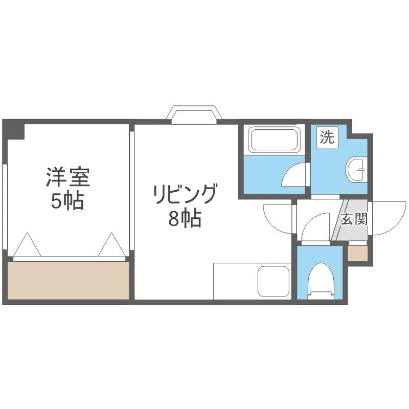 ソレイユ(1LDK/4階)の間取り写真