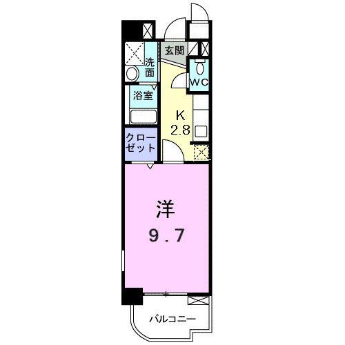 ラフィナート(1K/3階)の間取り写真