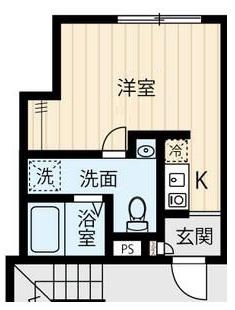 フィオーレ金町(ワンルーム/4階)の間取り写真