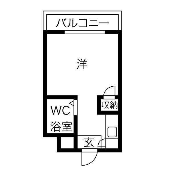 エクセレント・サカキ(ワンルーム/2階)の間取り写真