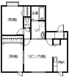 BIRDヒルズ58(2LDK/1階)の間取り写真