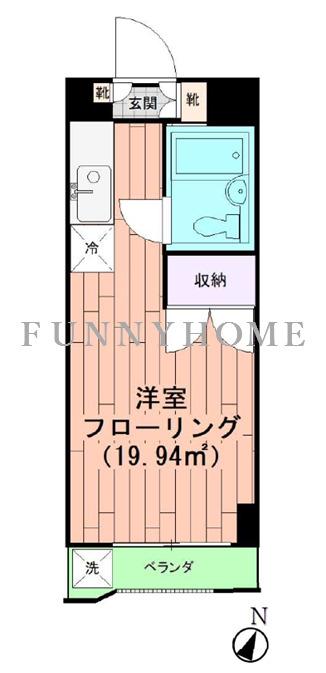 アサミハイツ(1K/3階)の間取り写真