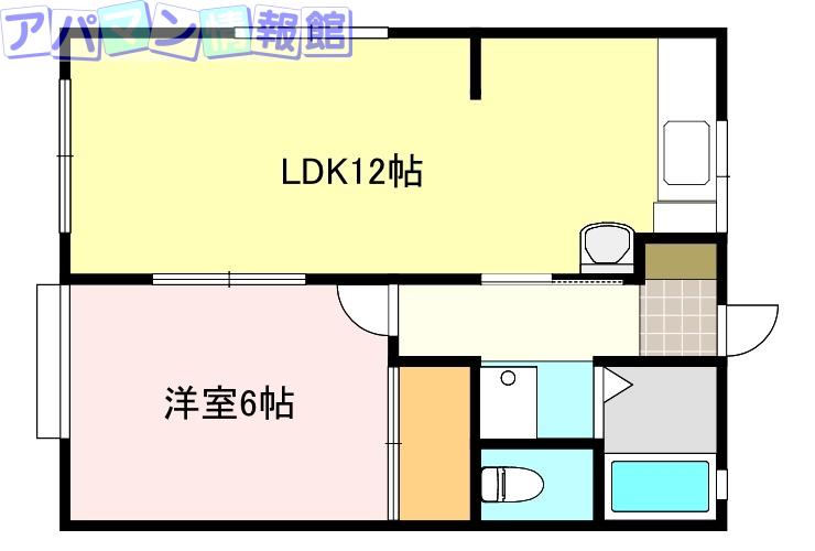 ウィンディー2(1LDK/1階)の間取り写真