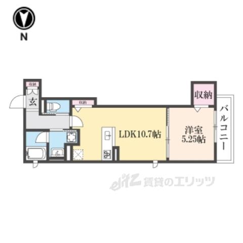 PISO丹波口(1LDK/3階)の間取り写真
