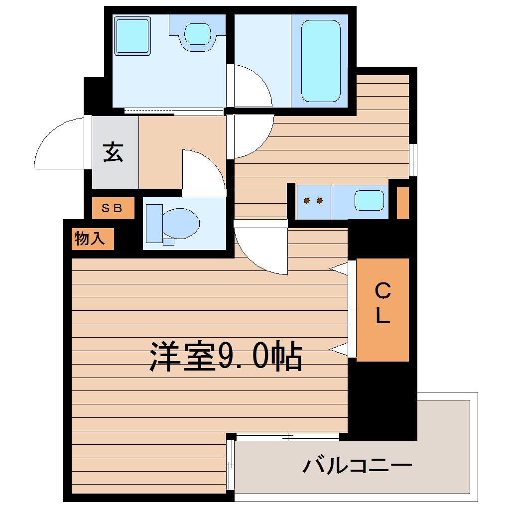 BRANDZ TOMIZAWA(ワンルーム/2階)の間取り写真