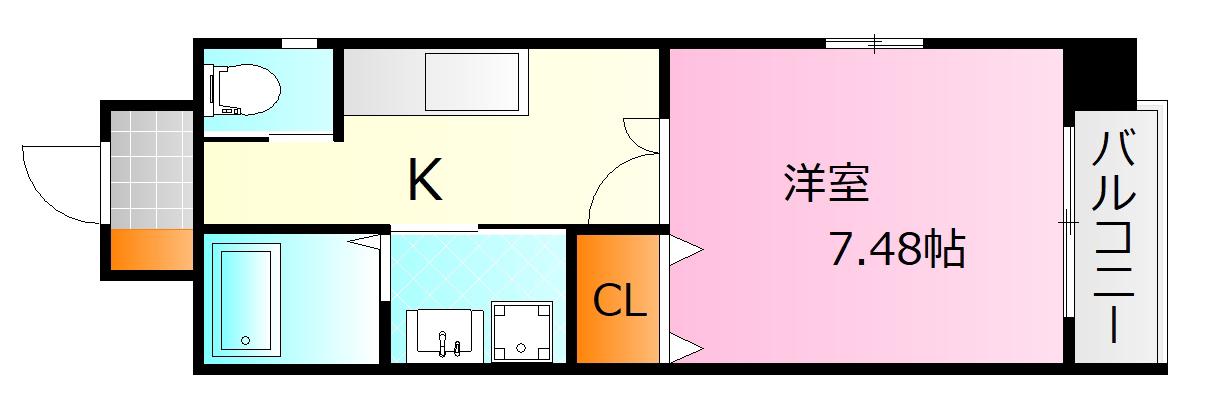 レトアヤマヤ(1K/2階)の間取り写真