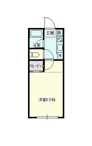 エケセルシャトー向陽台(1SK/1階)の間取り写真
