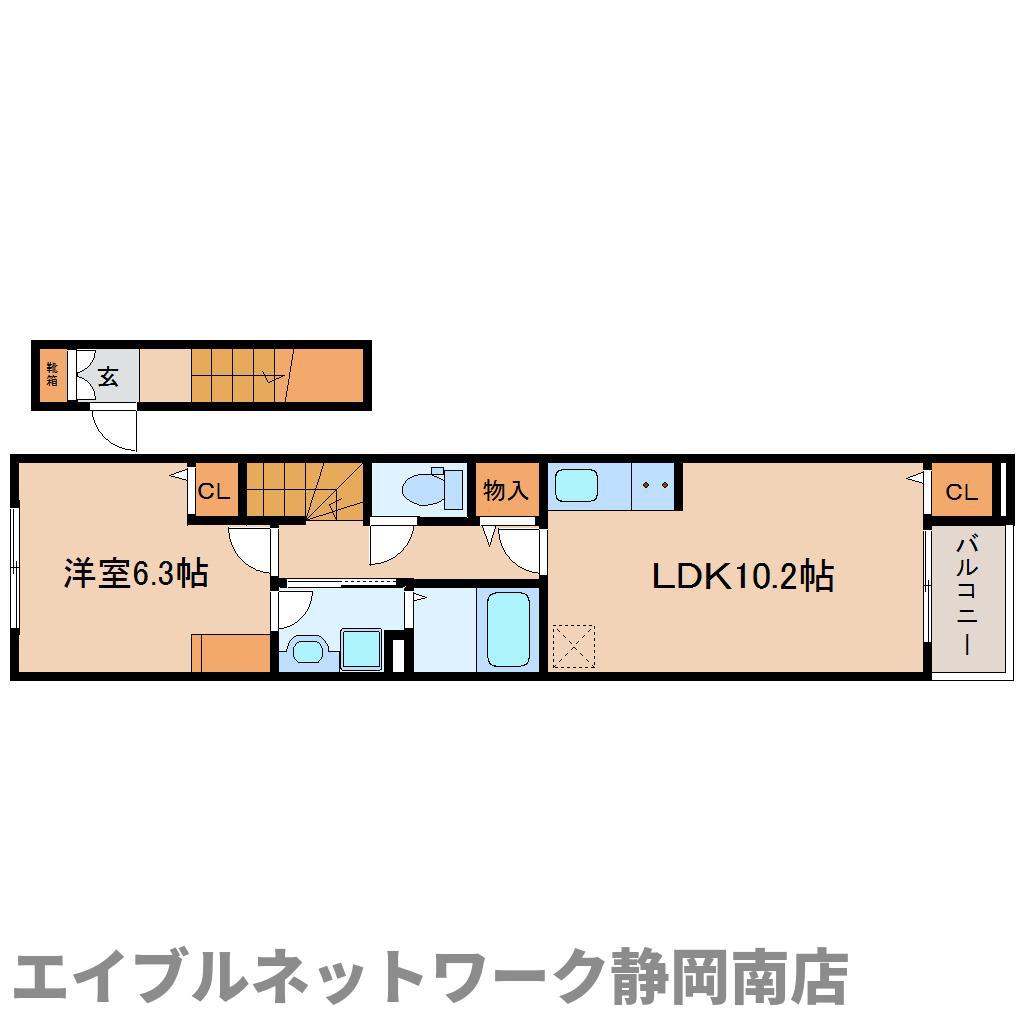 シャトル青葉(1LDK/2階)の間取り写真