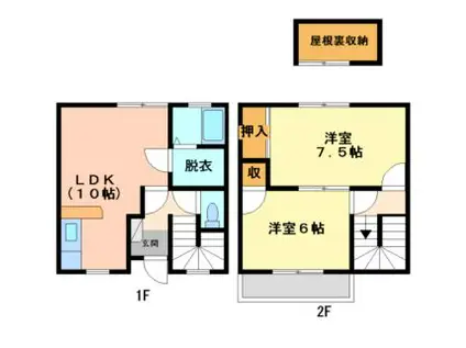 グランドマリーナC(2LDK/1階)の間取り写真