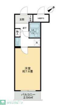 ライオンズマンション東村山第3(1K/4階)の間取り写真