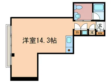 リバ-サイド松家(ワンルーム/2階)の間取り写真