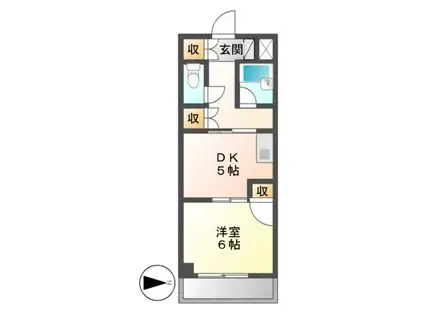 タウンM&EA棟(1DK/3階)の間取り写真