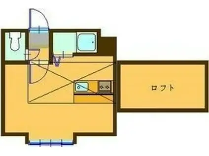 ソレイユハイム月寒中央(ワンルーム/2階)の間取り写真