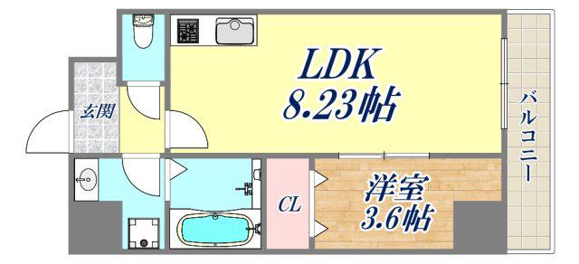 MAISON PREMIER6(1LDK/2階)の間取り写真