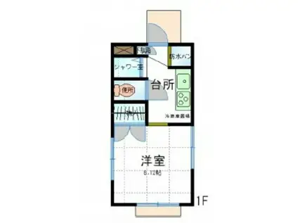 フォレ井口(1K/1階)の間取り写真