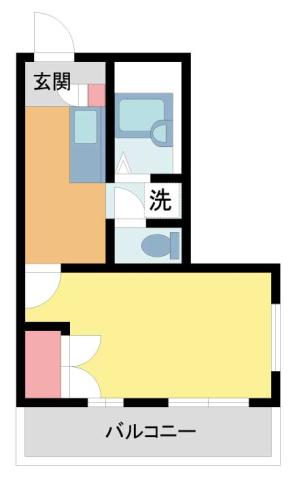 レオパレスドミール(1K/3階)の間取り写真