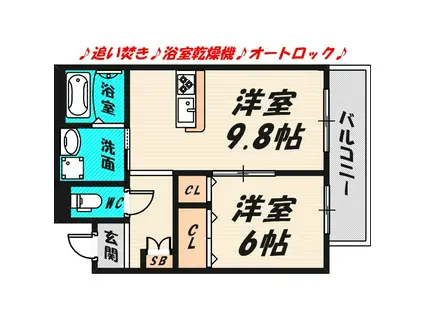 ヴィアソーレ鶴見(1LDK/3階)の間取り写真
