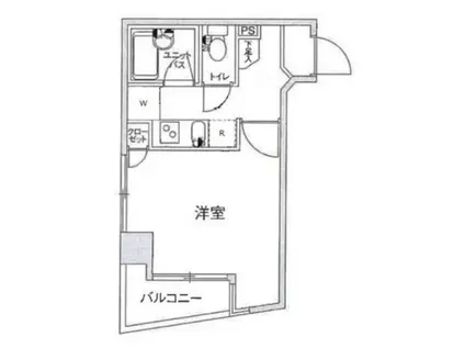 スカイコート新宿曙橋第2(1K/11階)の間取り写真