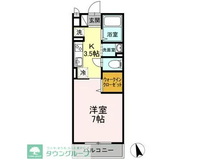 グレイス昭和(1K/1階)の間取り写真