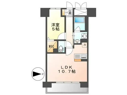 NAVIGLIO PALAZZO(1LDK/5階)の間取り写真