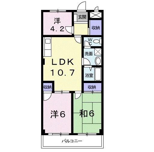 アレーゼF(3LDK/2階)の間取り写真