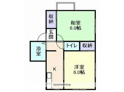 パタヤハウス(2K/3階)の間取り写真