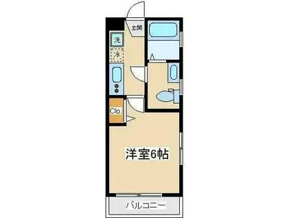メゾン和泉(1K/3階)の間取り写真