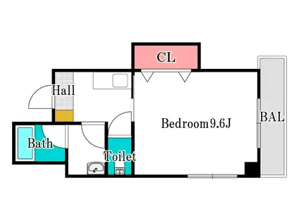 ミルフォード定森II(1K/8階)の間取り写真