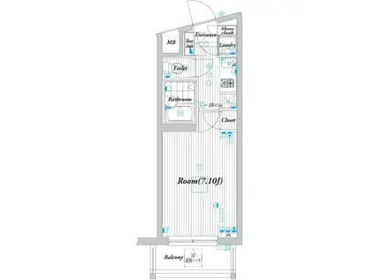 ビバリーホームズ豊島園(1K/2階)の間取り写真
