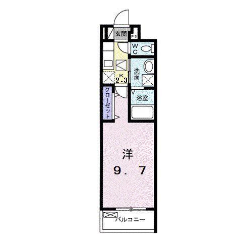メゾン セレーナ(1K/1階)の間取り写真
