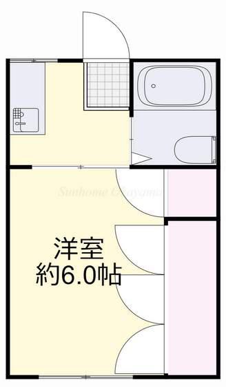 アーバンハイツ(1K/2階)の間取り写真