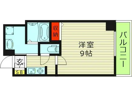 メッザーノオオハシ(2DK/3階)の間取り写真