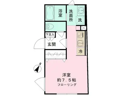 エスタジオ本駒込(ワンルーム/3階)の間取り写真