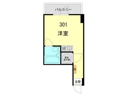 グレイス大森海岸(ワンルーム/3階)の間取り写真