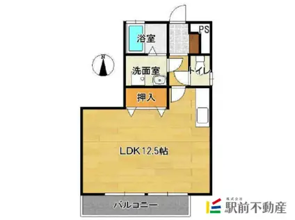 ピースフル天祐(ワンルーム/3階)の間取り写真