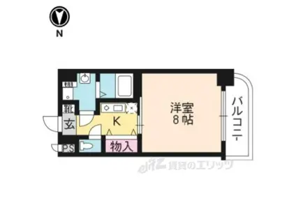 グランドプレア(1K/2階)の間取り写真