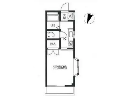 サニーピア(ワンルーム/3階)の間取り写真