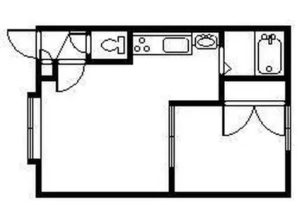 バンブーII(1LDK/2階)の間取り写真