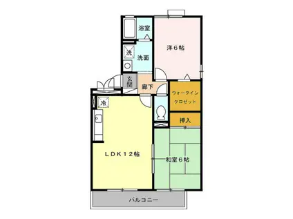 エスパシオ(2LDK/2階)の間取り写真