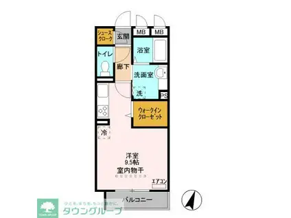 ロイジェントパークス レイクタウン I(ワンルーム/3階)の間取り写真